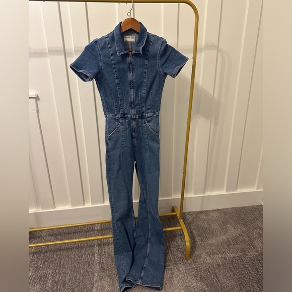 Free people We The Free Jayde Flare Jumpsuit sunburst blue - Picture 3 of 5